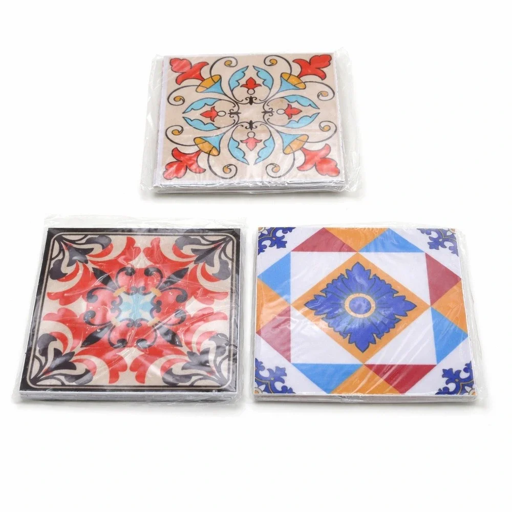 3 Pack of‎ 10 Vintage Tile Decals Self-Adhesive Waterproof Wall Sticker Backspl
